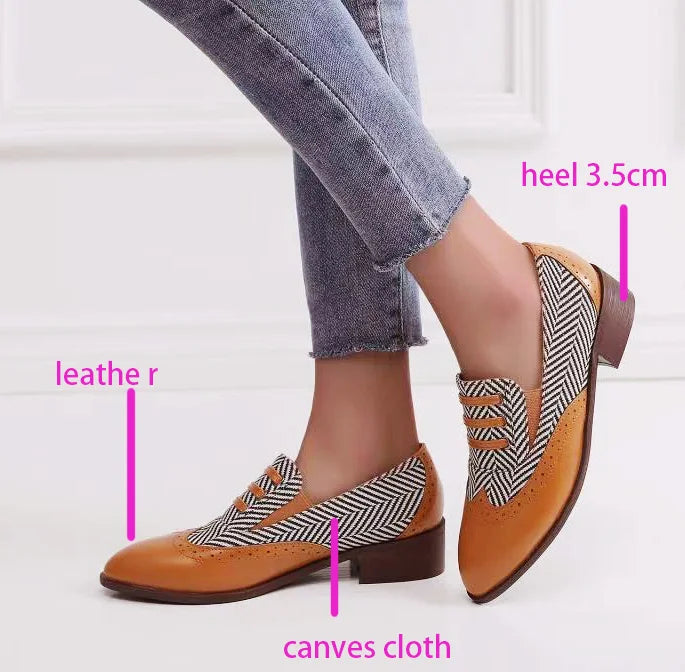 EAGSITY British style Loafers shoes Women slip on Square heel pointed toe Dress Shoes party office lady casual sneaker shoes