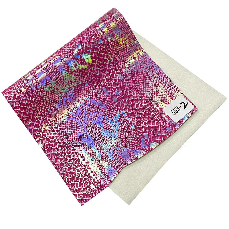 8 Inch (200mm) Heel, 4 Inch (100mm) Platform Lace-Up Front Pole Dancing Ankle Boot With Hologtaphic Serpentine Print Upper