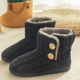 Warm Winter Booties for Women Men Slipper Booties Plush Indoor Outdoor