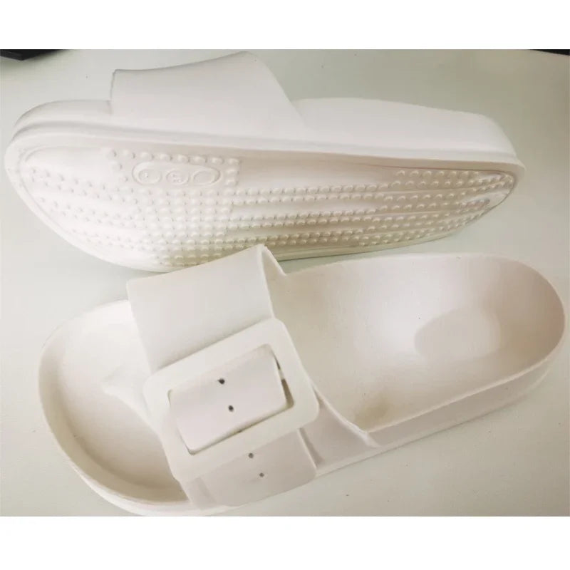 2024 New Summer Women Beach Light EVA Slipper Fashion Buckle Ladies Non-Slip Casual Outdoor Falt Sandals Female Flip Flops