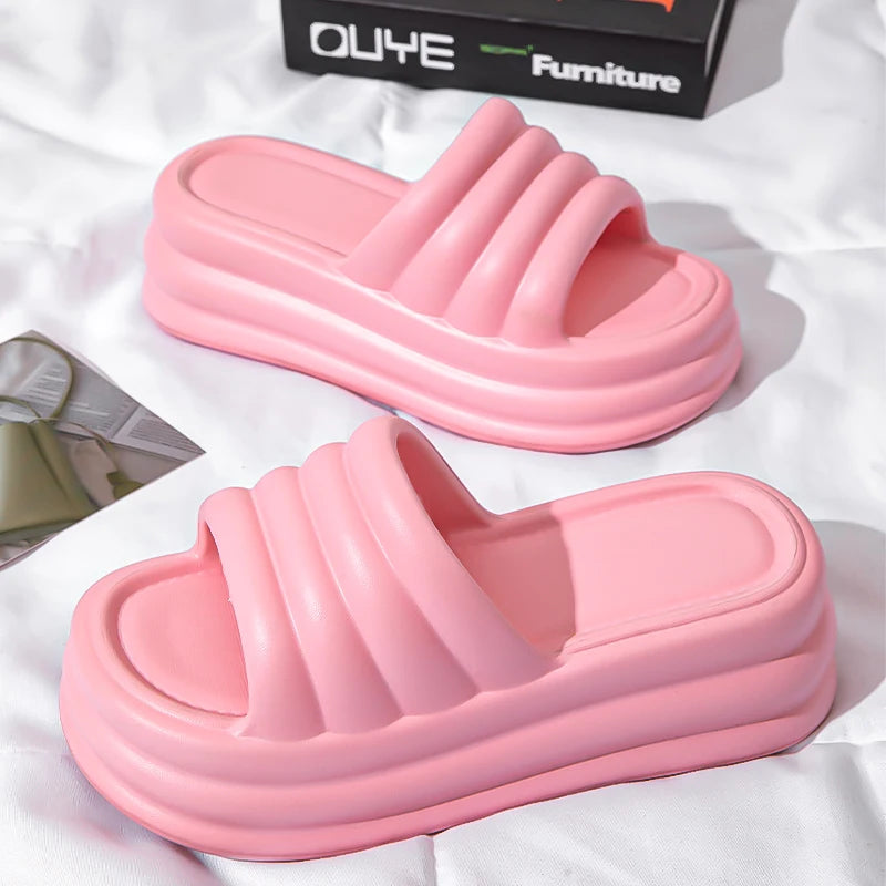 Lucyever High Platform Slippers For Women Open Toe Eva Chunky Sandals Woman 2024 Summer Thick Bottom Beach Flip Flops Female
