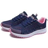 Sneakers For Women Breathable Fashion 2024 New Walking Plus Size Sneakers Women Mesh Fabric Lace Up Female Footwear Ladies Shoes