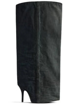 2024New Designer Slender High Heels Knee Length Women's Boots Fashion Walk Party Women's Large Mid Size Boots Autumn and Winter