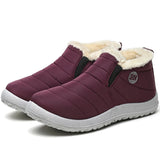 Women Boots Women's Winter Boots For Snow Botas Mujer Slip On Ankle Boots With Fur Winter Shoes Women Keep Warm Short Boot Black