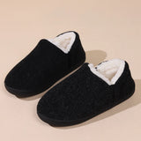 Bebealy New House Shoes Casual Women Shoes Winter Indoor Fluffy Home Shoes For Men Outdoor Antiskid High Ankle Furry Slippers
