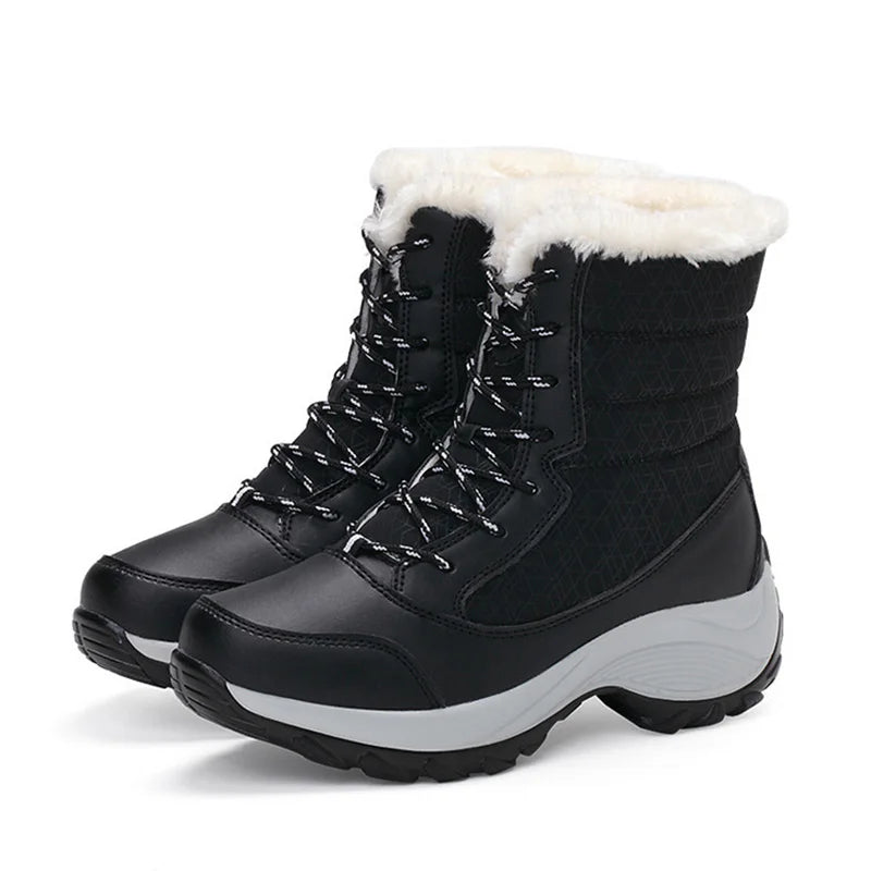 Snow Women's Boots Lightweight Woman Shoes Platform Shoes Women Plush Mid High Boots New Botas Mujer Winter Ladies Boots