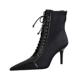 BIGTREE 2025 New Winter  Women Shoes Sexy Women Ankle Boots Pointed Toe Stiletto High Heel Boots Plus Size 42 43