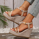 2024 New Summer Women Wedges Sandals Fashion Designer Shoes for Women High Quality Platform Sandals Casual Outdoor Sandals Women
