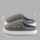 Waterproof cotton slippers for men anti slip for winter suitable for home use thick soled cotton slippers for women