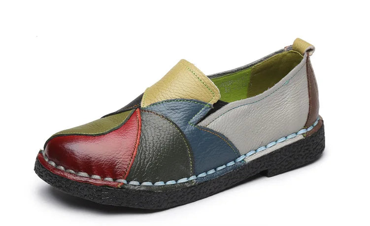 Women's Ethnic Style Flats Autumn New Plus Size Shoes Retro Soft Bottom Round Head Lightweight Loafers Sapato Femininos