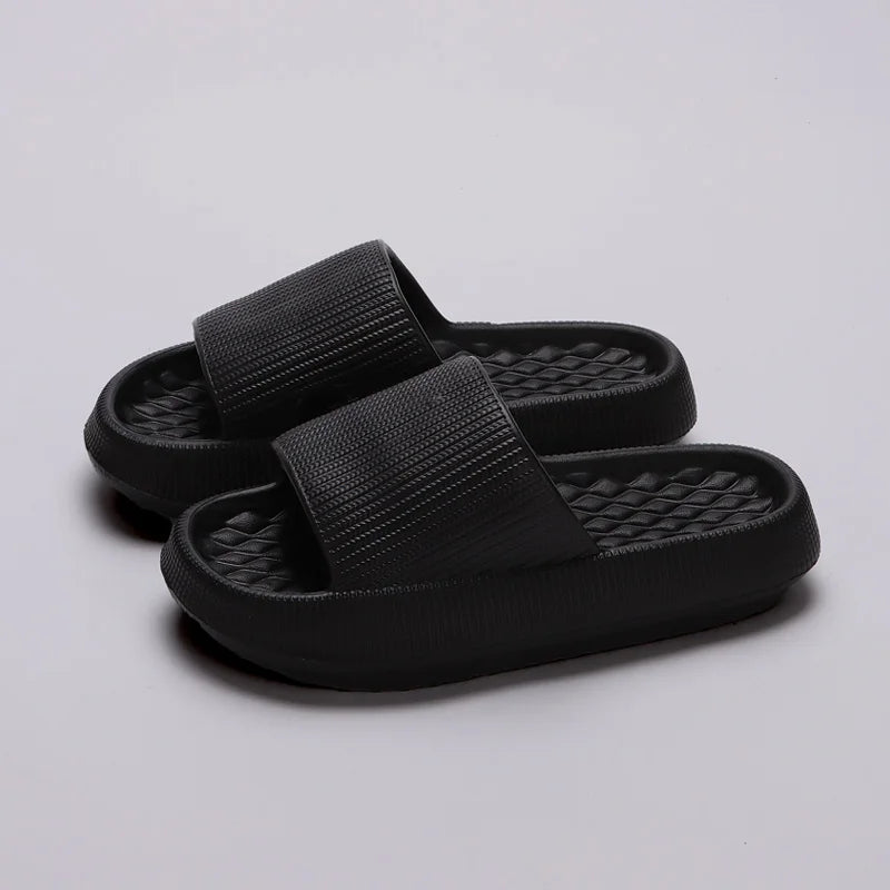 Women Thick Platform Cloud Slippers Eva Cfortable Non-Slip Home Slides Women Summer Lightweight Soft Sole Sandals Flip Flops