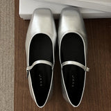 2025 Women Mary Jane Shoes Sandals Fashion Buckle Strap Female Footwear Slides Square Toe Soft Sole Ladies Lolita Shoes