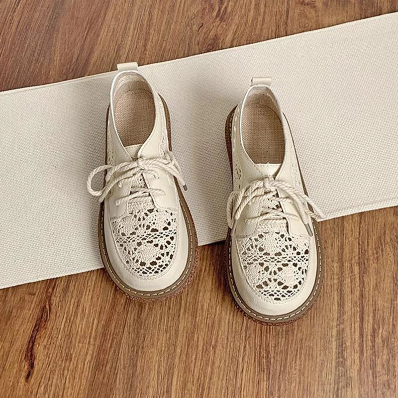 Casual Shoes Woman Flat Sneakers Women Shoes Ladies Platform Shoes 2023 Lace-up Women Flats Female Shoes Loafers Zapatos Mujer