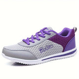 Breathable 2024 New Sneakers For Women Fashion Solid Color Soft Women Sneakers Mesh Fabric Lace Up Female Footwear Ladies Shoes