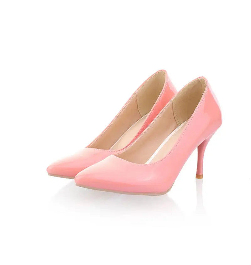 Elegant Pumps Shoes Woman 2024 Spring High Heels Red Pink White Nude Women's Heeled Party Office Wedding Shoes Female Large Size
