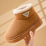 Evshine Winter Fur Fluffy Snow Boots For Women Warm Plush Lined Cotton Boots Soft Cozy House Cotton Shoes Casual Fuzzy Snow Boot