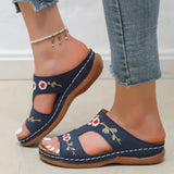 Summer Women Wedge Sandals Premium Orthopedic Open Toe Vintage Leather Casual Female Platform Retro Shoes