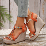 2024 New Summer Women Wedges Sandals Fashion Designer Shoes for Women High Quality Platform Sandals Casual Outdoor Sandals Women
