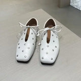 JOZHAMTA Size 34-43 Women Casual Loafers Genuine Leather Flats Shoes Thick Low Heels For Spring 2025 Slip On Office Daily Dress