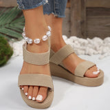 Wedge Shoes for Women 2024 New Summer Women's Sandals Lightweight and Comfortable Platform Sandals Simple Black Ladies Sandals