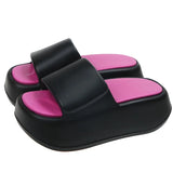 7 cm High platform EVA slippers women's fashion summer streetwear girls chunky shoes woman flatform mules soft elevator slippers