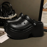 Platform slippers Ladies summer new height raising shoes Ladies wear personalized fashion Eva beach shoes DIY Cloud Sandals 2025