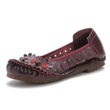 Women Genuine Leather Shoes Female Brand High Quality Comfort Flats Mom Casual Summer Shoes 2023 Fashion Oxford Flats