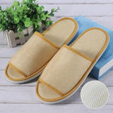 1Pair Travel Spa Hotel Non-slip Slippers Men Women Cotton Linen Flip Flop Shoes Slippers Full/Half Inclusive Guest Slippers Shoe