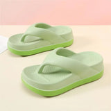 Women Fashion Flip Flops Thick Sole Wedge Heels Sandals Girls Outdoor Slides Non-Slip Homes Slippers