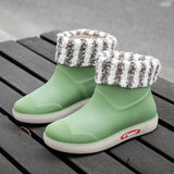 2023 new rain boots for women, outdoor fashionable rain boots, winter cotton warm outdoor non-slip waterproof rubber shoes for w