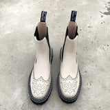 2022 autumn/winter leather round toe women boots ankle boots women's leather boot British style women shoes boots for women