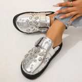 Shoes For Women's 35 42 Street Punk Slippers New Hot Sale Fashion Trim Leather Shoes Spring Sale Comfortable Casual Shoes