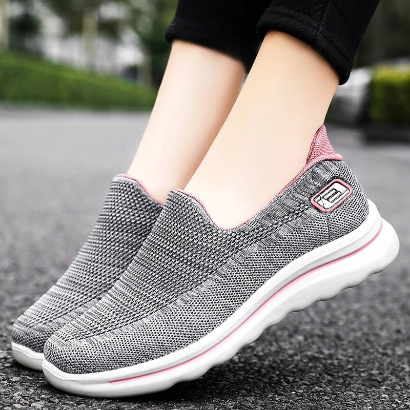 New Women's Sport Sneaker Breathable Ballet Flats Loafers Ladies Boat Luxury Shoes Woman Tennis Orthopedic Slip On Shoes
