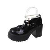 Fashionable White Chunky Platform High Heels Women's 2023 New Autumn/Winter Mary Jane Comfortable Sneakers