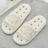 Hollow Out Bathroom Slippers Women Hole Quick Drying Anti Slip Shower Slides Woman Summer Super Light Soft EVA Home Slippers